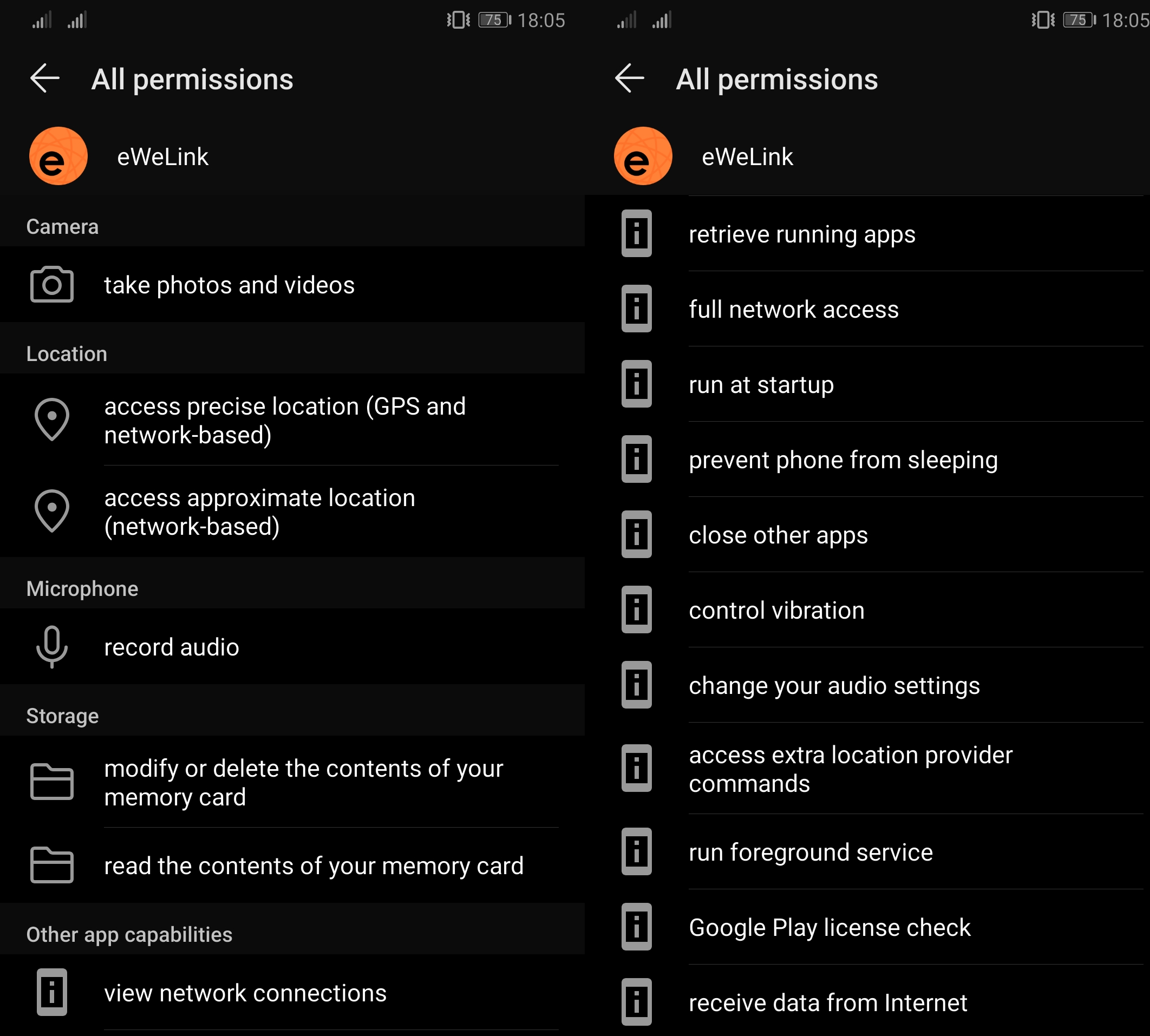 Mobile app permissions