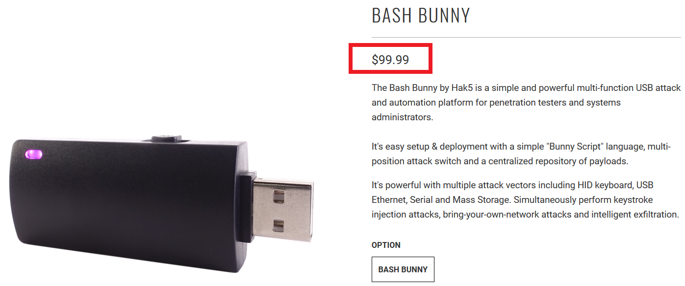 Bash Bunny - Cena