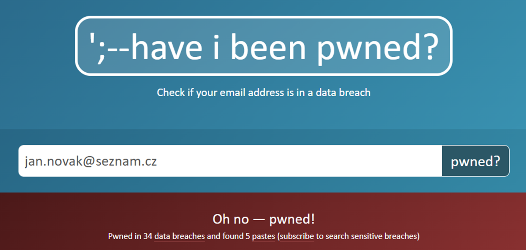 Have I Been Pwned